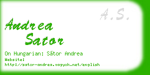 andrea sator business card